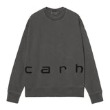 CARHARTT WIP Felt Script Sweat Black/ Black, garment dyed