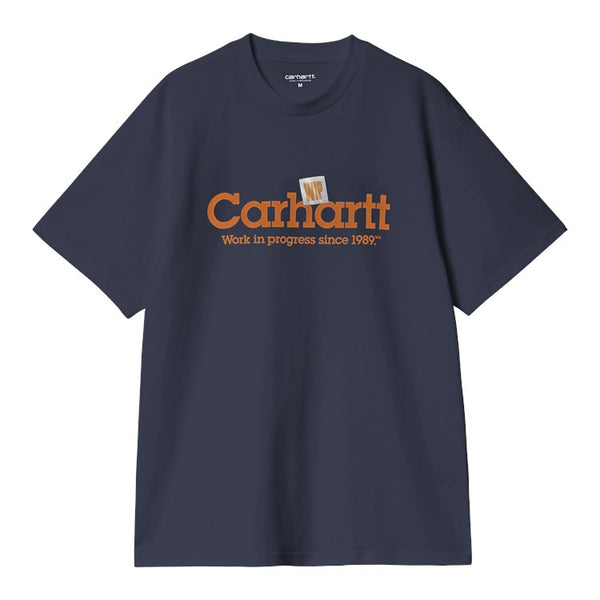 CARHARTT WIP S/S Label Script T-Shirt Blue