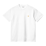 CARHARTT WIP S/S Chase T-Shirt White / Gold