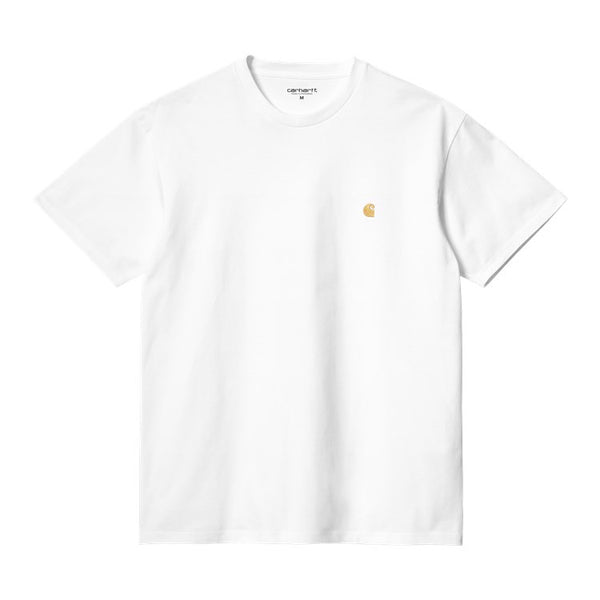 CARHARTT WIP S/S Chase T-Shirt White / Gold