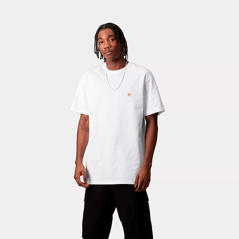 CARHARTT WIP S/S Chase T-Shirt White / Gold