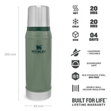 Stanley Classic Legendary Bottle 0,75L Verde Hammertone