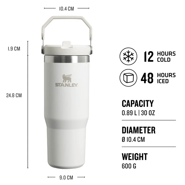 Stanley Classic Iceflow Flip Straw Tumbler 0,89L Blanco