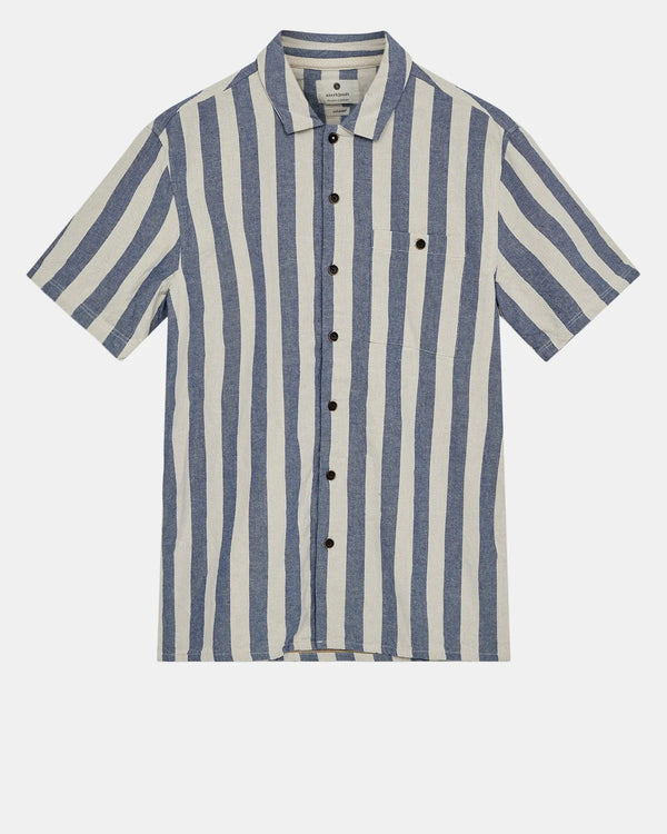 Camisa Akleon S/S Stripe Bright Cobalt