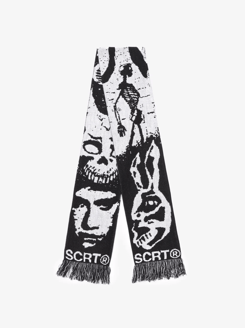 SCRT Donnie Scarf Black White