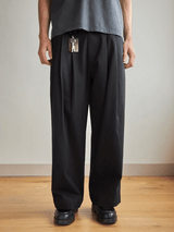 SCRT Triple Pleat Trousers Black