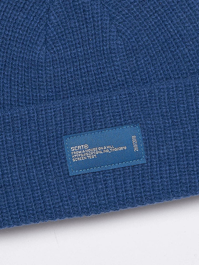 SCRT Recycled Wool Beanie Blue