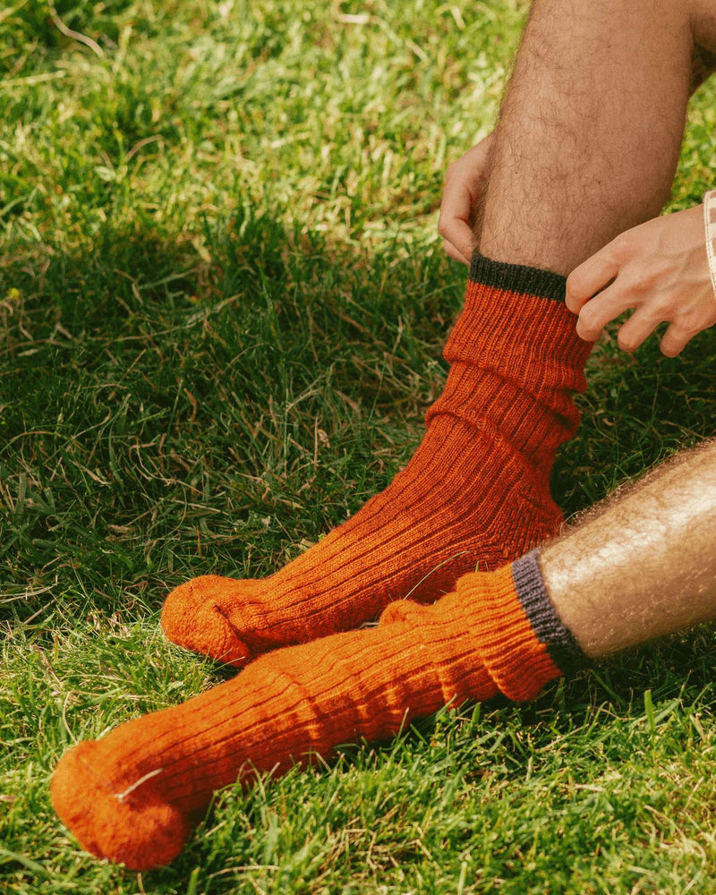 PEREGRINE Wool Boot Socks Orange