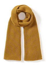 PEREGRINE Merino Wool Porter Ribbed Scarf Wheat