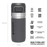 Stanley Quick Flip Water Bottle 0.47L Charcoal