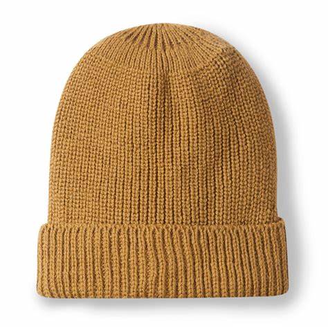 PEREGRINE Merino Wool Porter Ribbed Beanie Wheat