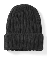 PEREGRINE Merino Wool Milliner Ribbed Beanie Black