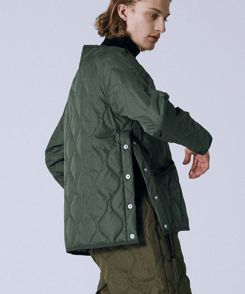 TAION Unisex Military Crew Neck Down JKT Olive