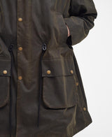 BARBOUR  Bedale Waxed Trench Coat Olive