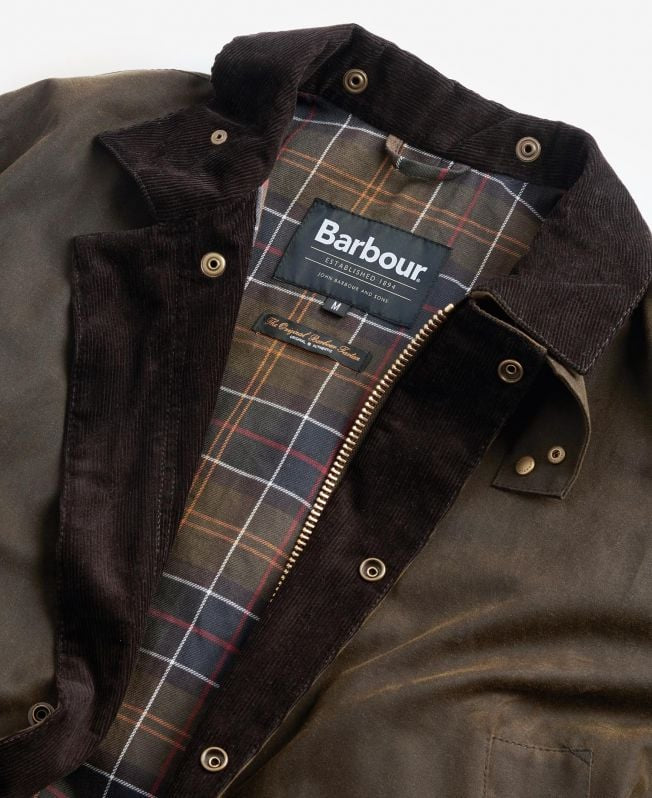 BARBOUR  Bedale Waxed Trench Coat Olive