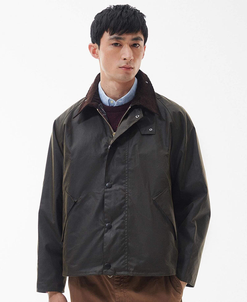 BARBOUR Transport Oversized Wax Jacket  Olive