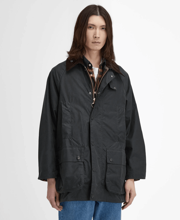 BARBOUR Oversized Beaufort Waxed Jacket Sage