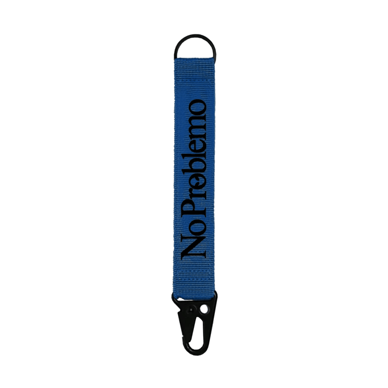 NO PROBLEMO Mini Problemo Carabiner Keychain Blue