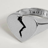 Twojeys Broken Heart Ring Silver