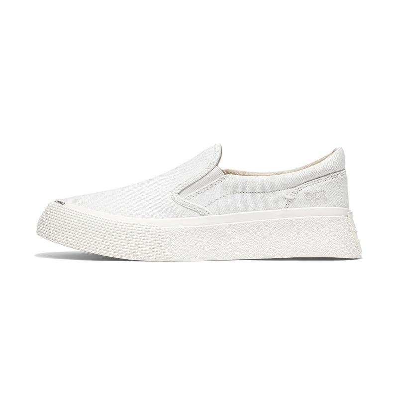 EPT Slip On Canvas White Sneakers