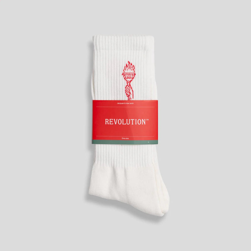 REVOLUTION Calcetines Hombre Brand Sock 8901 White