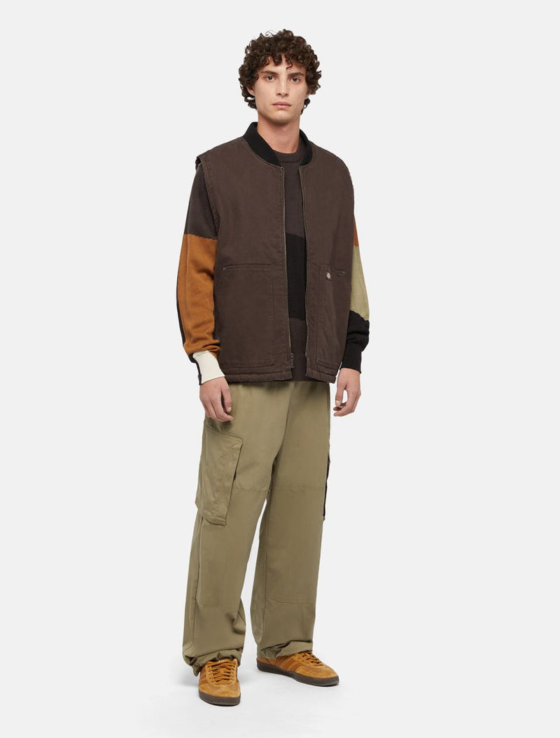 DICKIES Duck Canvas Vest Dark Brown