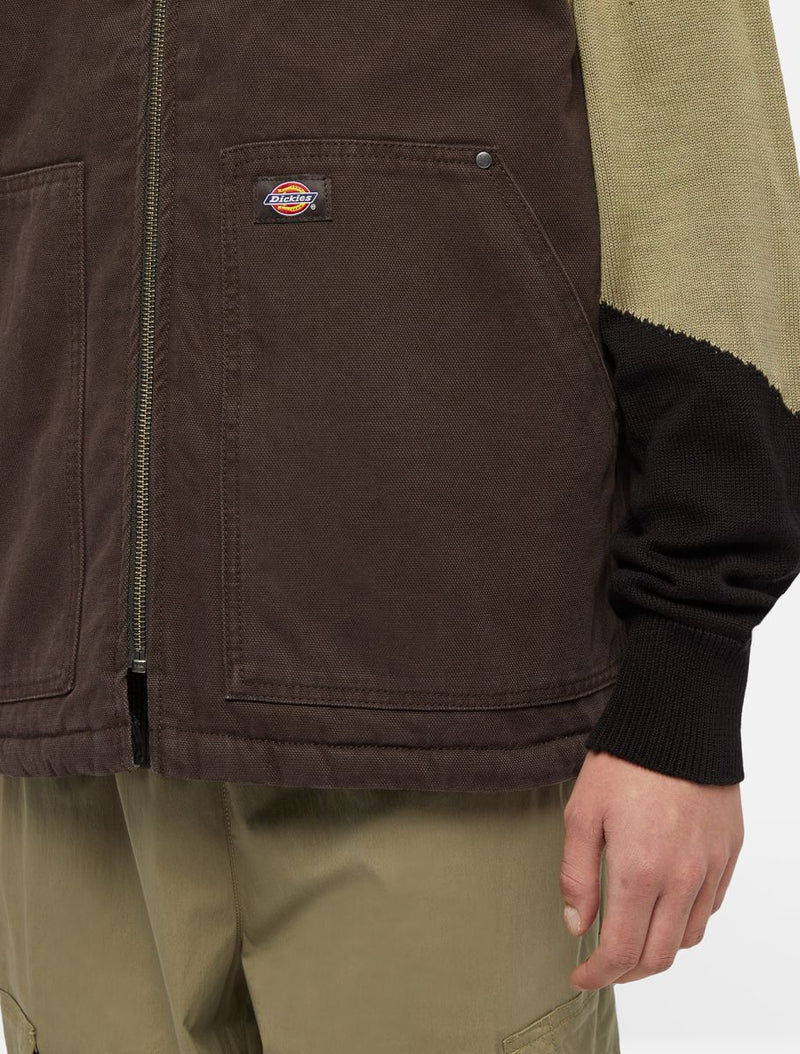 DICKIES Duck Canvas Vest Dark Brown