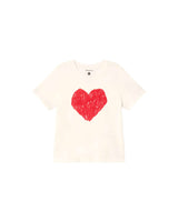 THINKING MU Heart Ida T-Shirt White