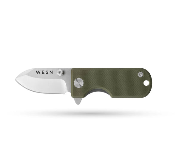 WESN Navaja The Microblade OD Green G10 - Titanium - D2