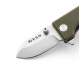 WESN Navaja The Microblade OD Green G10 - Titanium - D2