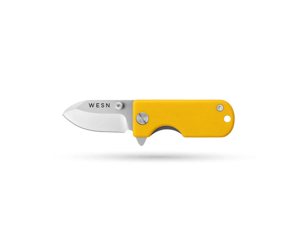 WESN Navaja The Microblade Mustard G10 - Titanium - D2