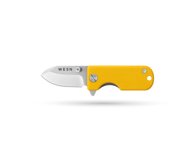 WESN Navaja The Microblade Mustard G10 - Titanium - D2