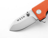 WESN Navaja The Microblade Salmon G10 - Titanium - D2