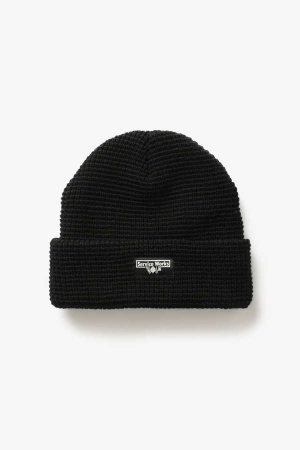 SERVICE WORKS Waffle Logo Beanie Black