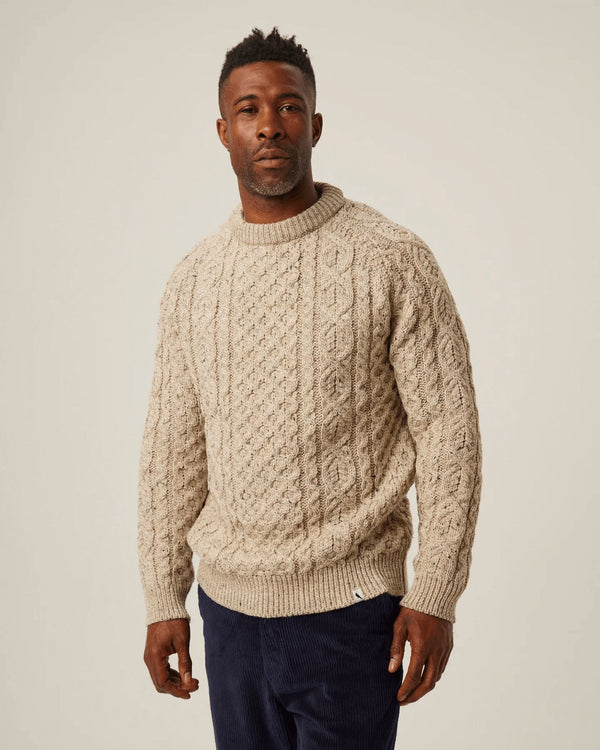 PEREGRINE Men´s British Wool Hudson Aran Jumper Skiddaw