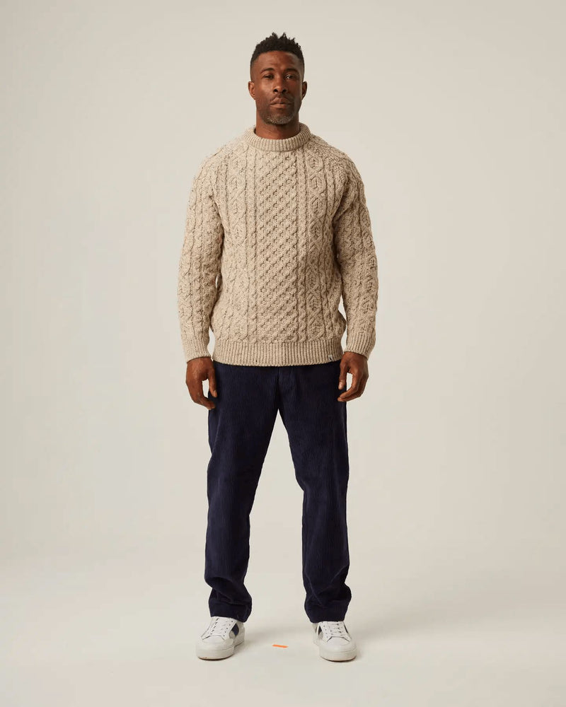 PEREGRINE Men´s British Wool Hudson Aran Jumper Skiddaw