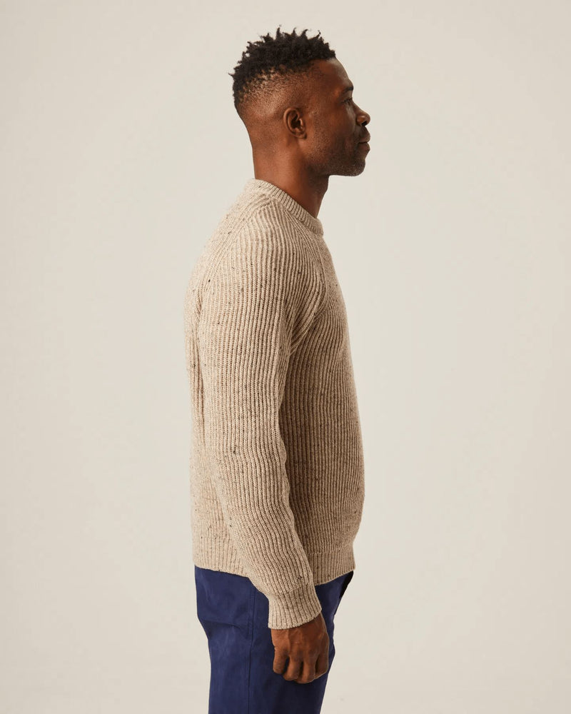 PEREGRINE Men´s Merino Wool Ford Crew Jumper Oatmeal